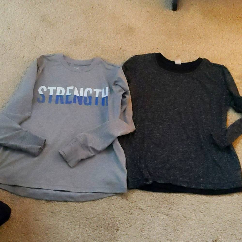 Set of two athleta long sleeve tops girls size 12